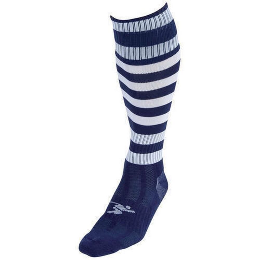 Precision Childrens/Kids Pro Hooped Soccer Socks / Navy/White
